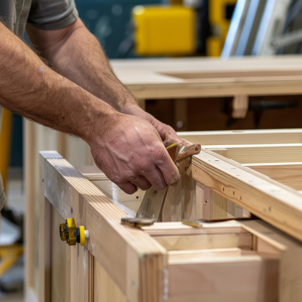 Assemblage de menuiseries bois